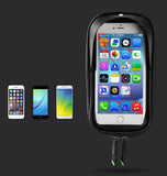 Soporte de celular con bolsa central para ciclismo